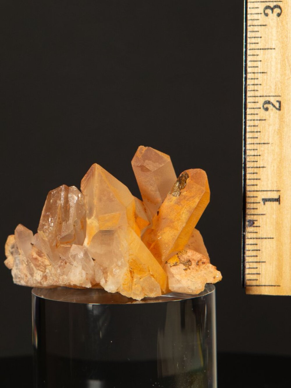 Raw Tangerine Quartz Crystal Cluster ~1.5x2" Natural Orange Mineral Specimen - Picture 8 of 9